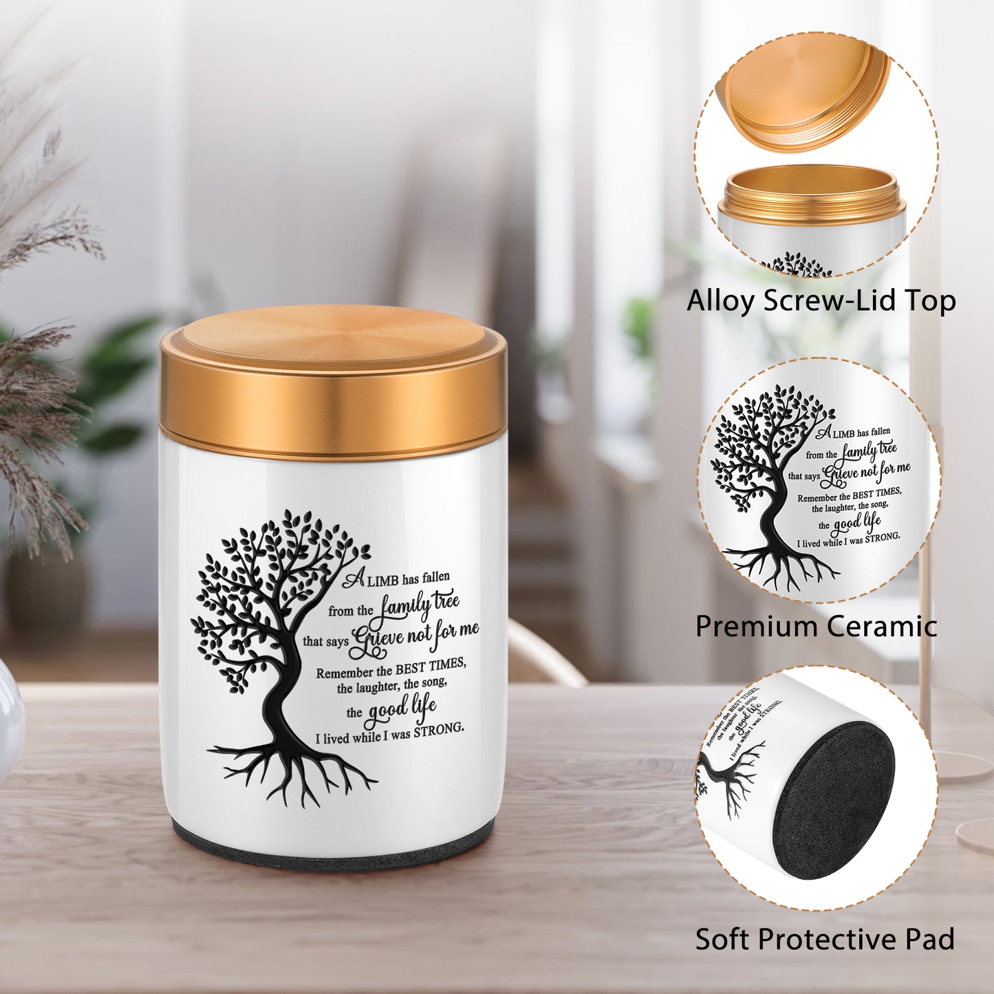 2.68 Inches Small Ceramic Cremation Urns for Human Ashes