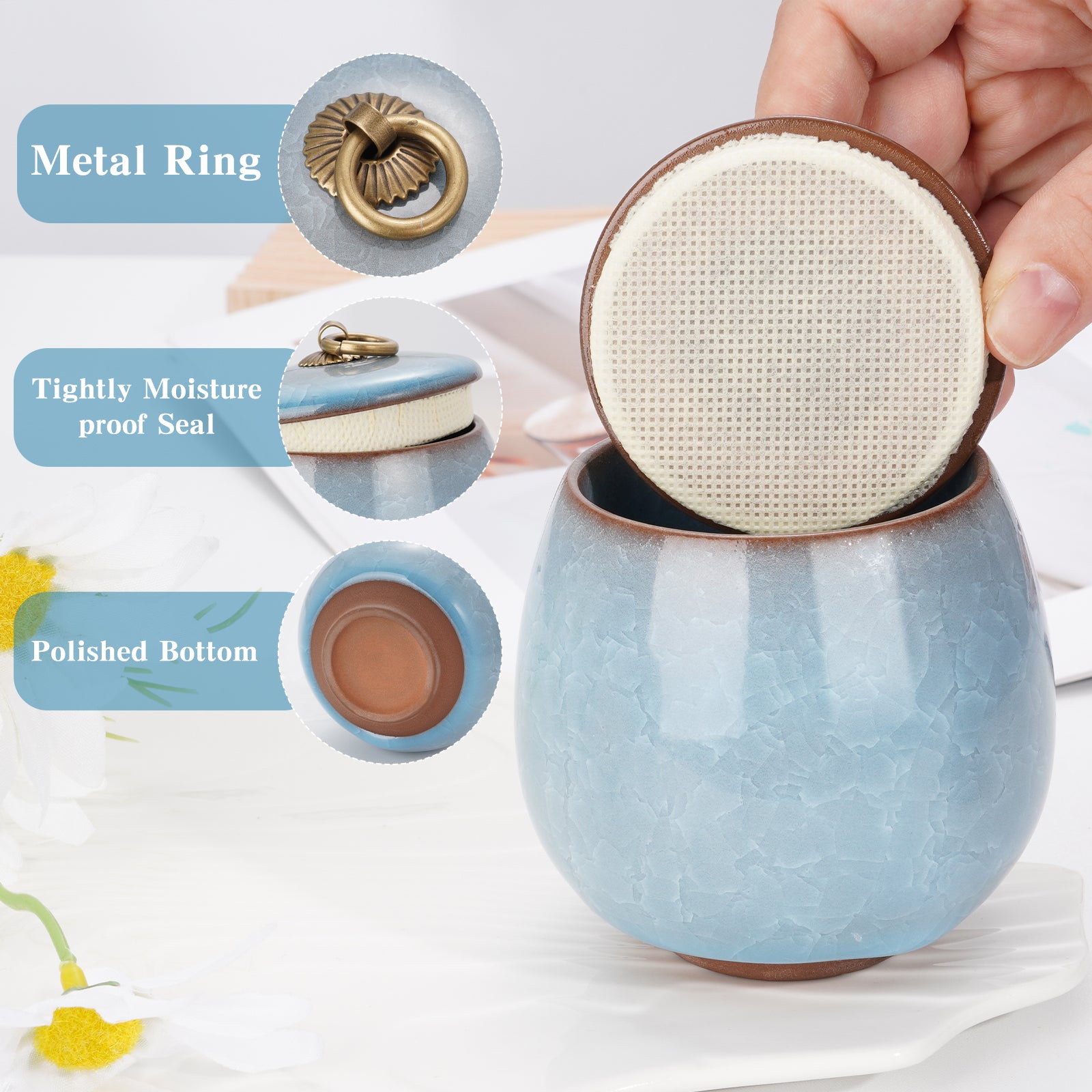 Ceramic Small Keepsake Urn for Human Ashes