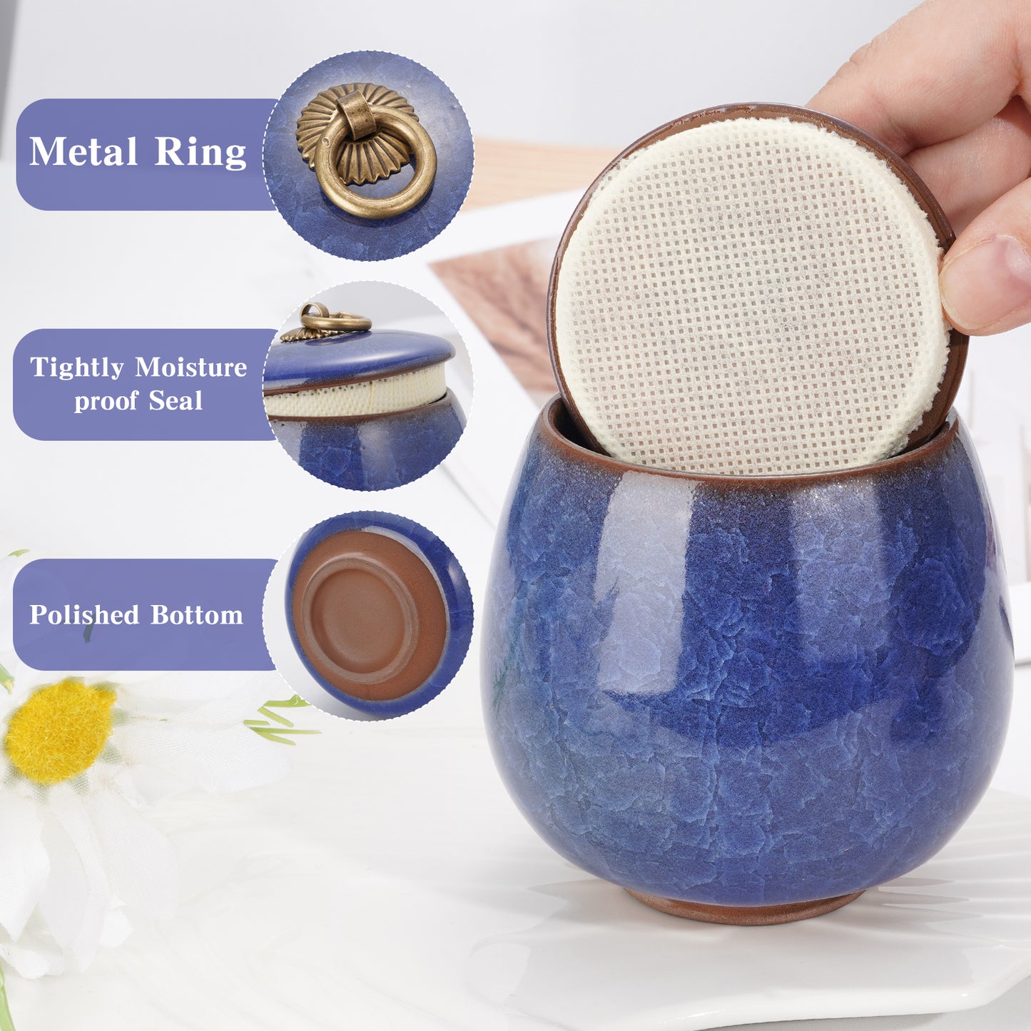 Ceramic Small Keepsake Urn for Human Ashes