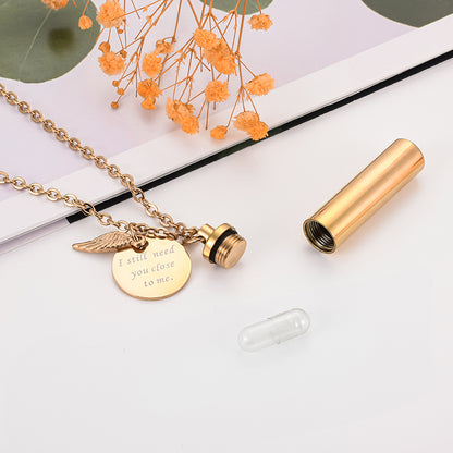 Sentimental ‘Until We Meet Again’ Wing Charm Memorial Necklace