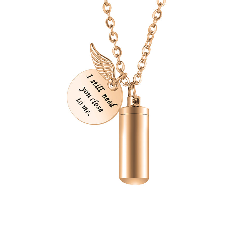 Sentimental ‘Until We Meet Again’ Wing Charm Memorial Necklace