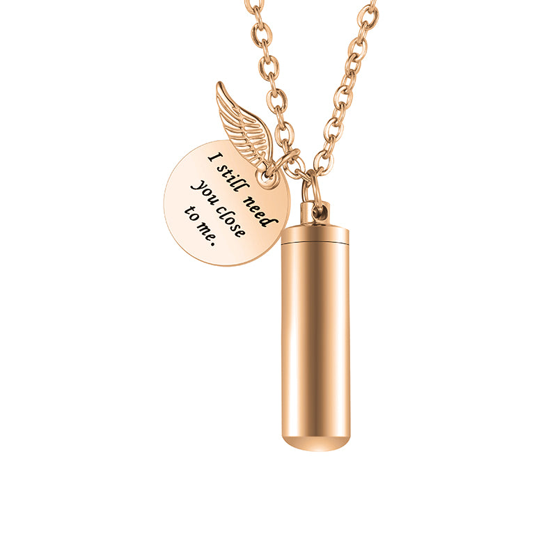 Sentimental ‘Until We Meet Again’ Wing Charm Memorial Necklace