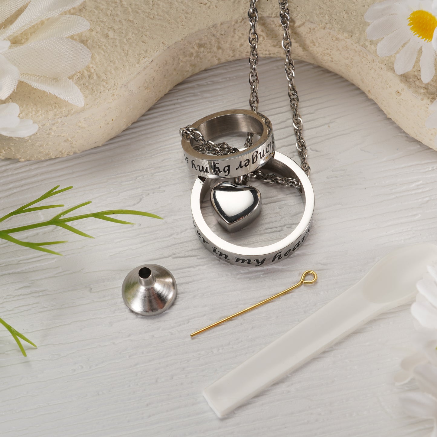 Heart Cremation Pendant Necklace for Ashes