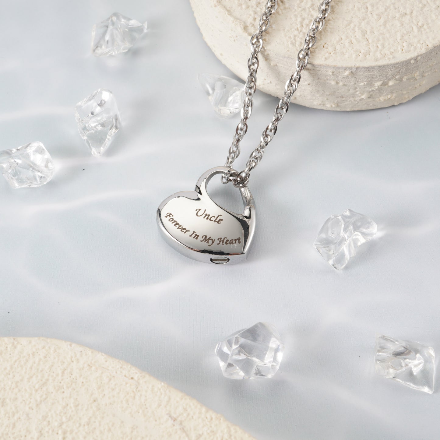 Personalized Memorial Necklaces: Heart Urns with Custom Names