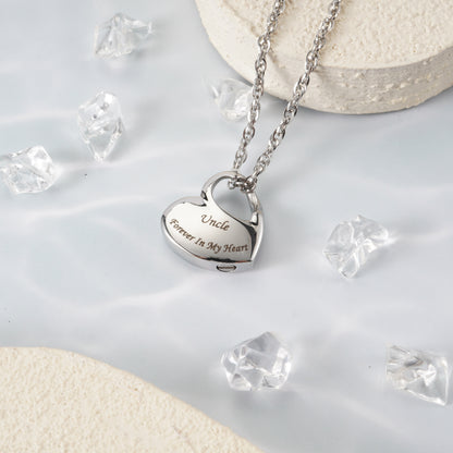 Personalized Memorial Necklaces: Heart Urns with Custom Names