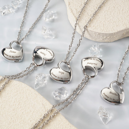 Personalized Memorial Necklaces: Heart Urns with Custom Names