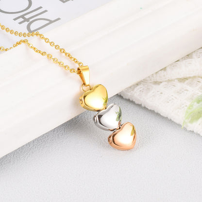 Three Heart Necklace for Ashes