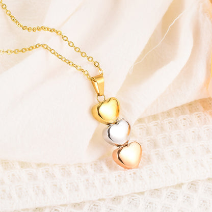 Three Heart Necklace for Ashes