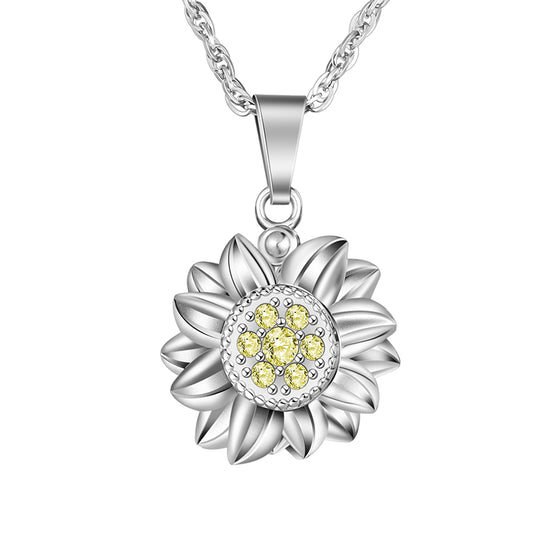 sunflower lock pendant for cremation