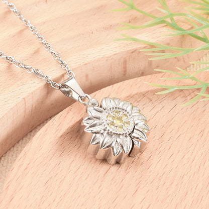 sunflower lock pendant for cremation