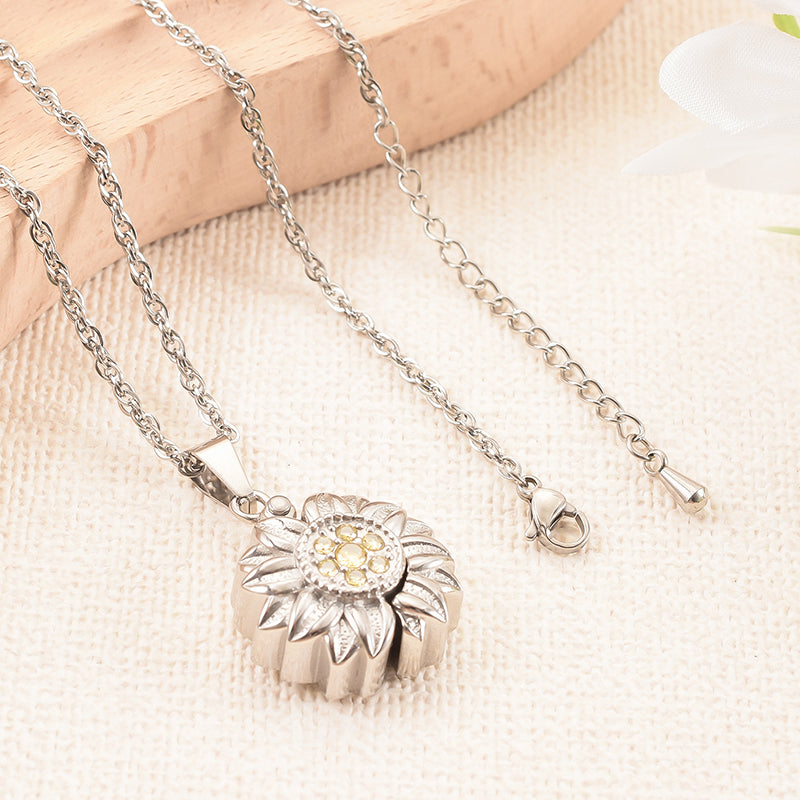 sunflower lock pendant for cremation