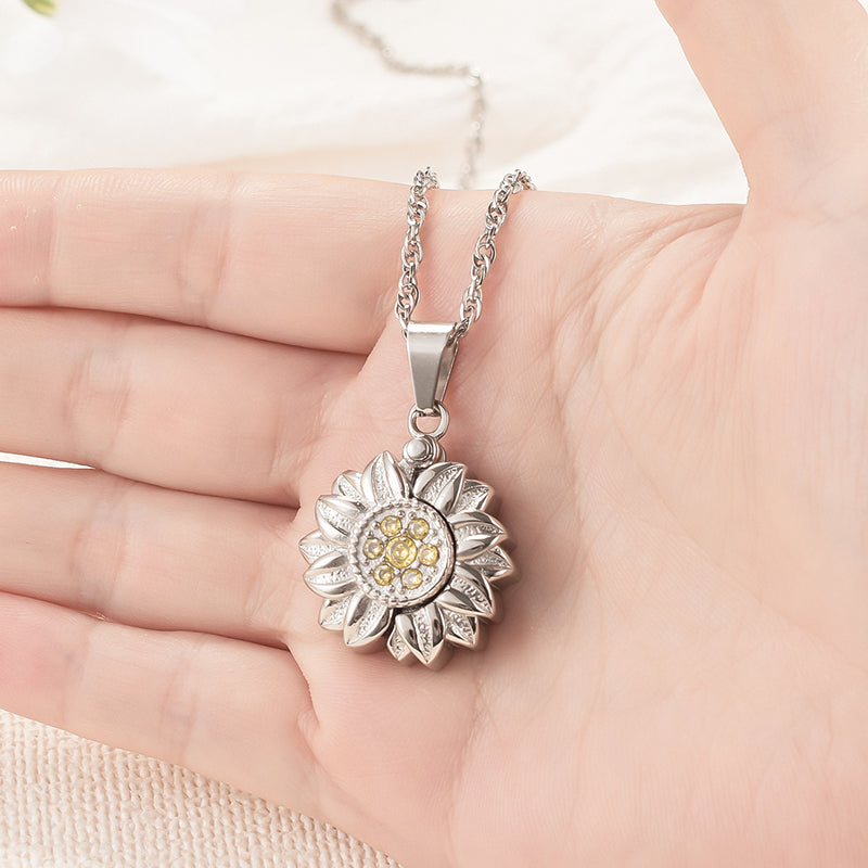 sunflower lock pendant for cremation