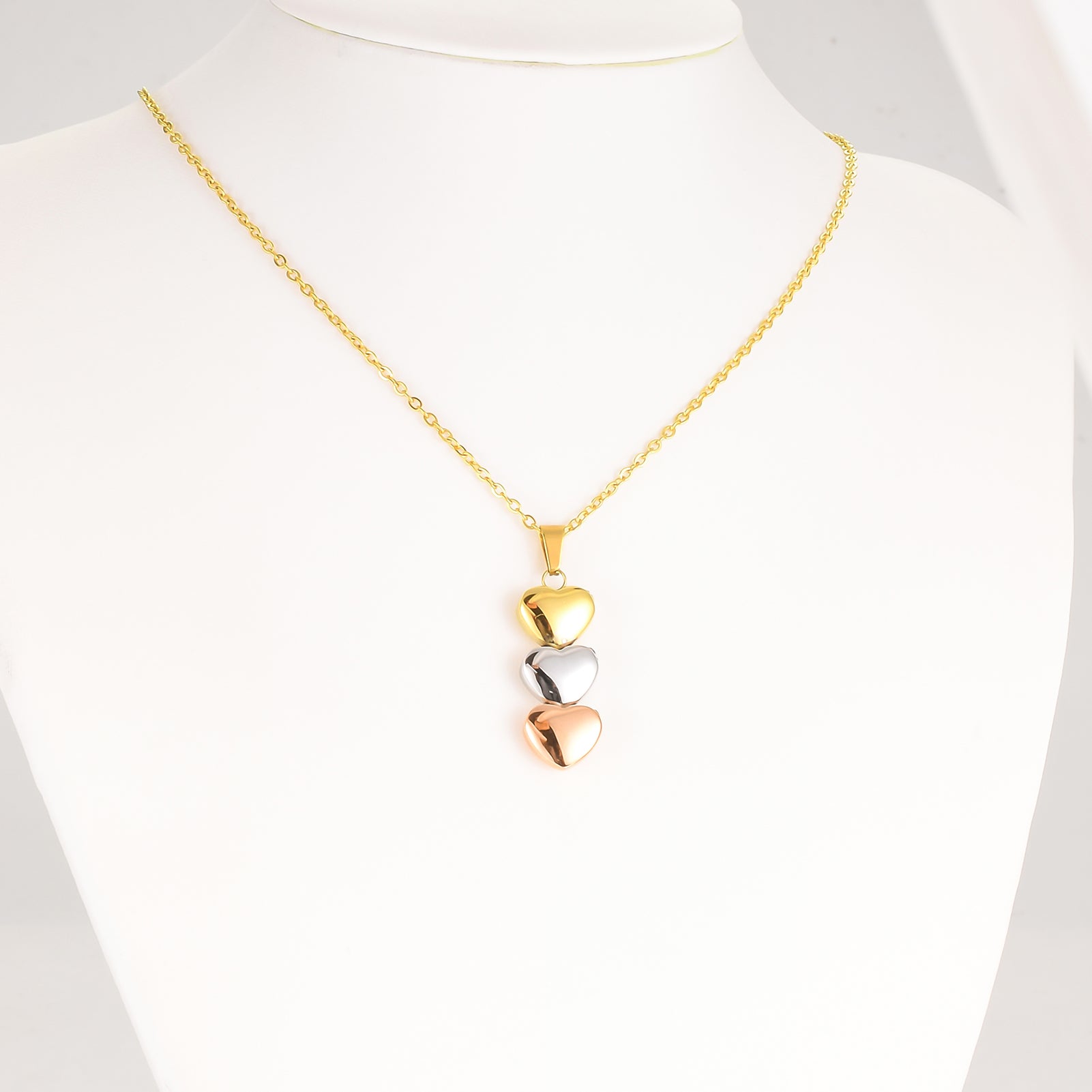 Three Heart Necklace for Ashes