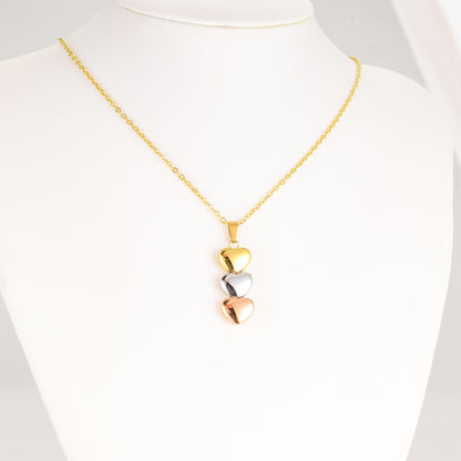 Three Heart Necklace for Ashes