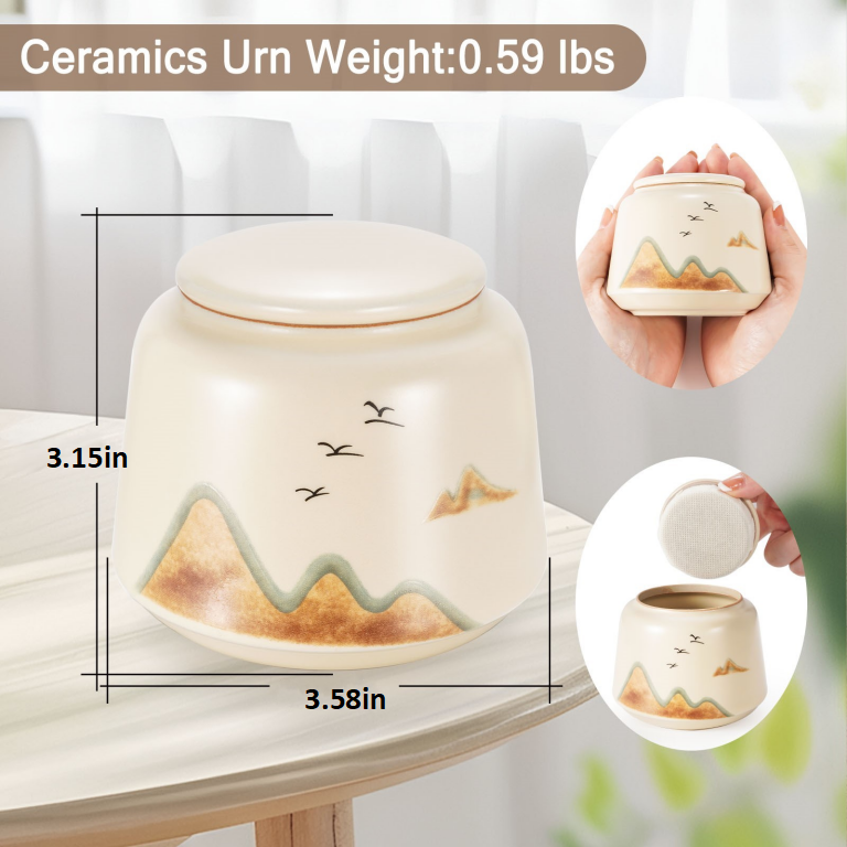 3.15 Inches Ceramic Cremation Urns