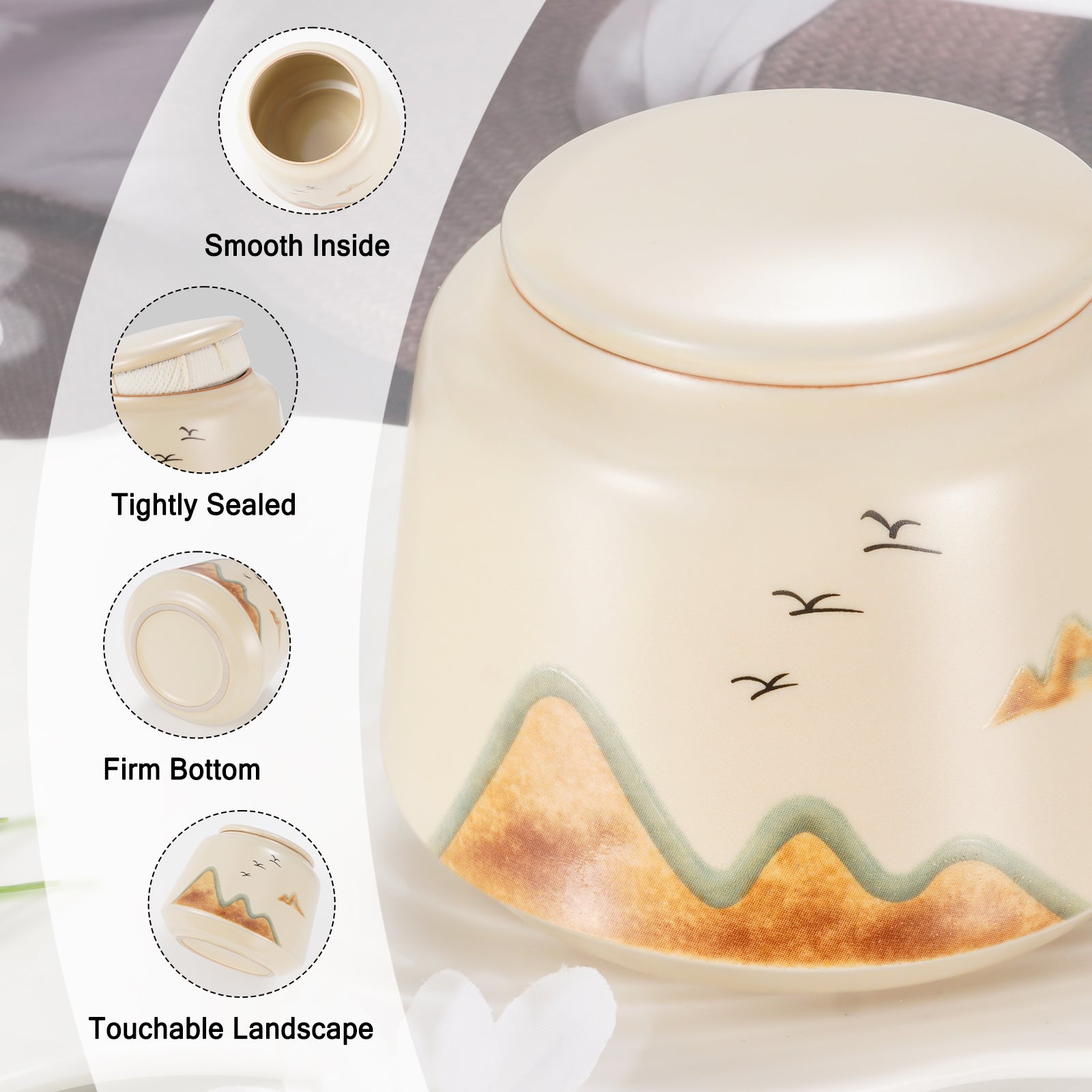 3.15 Inches Ceramic Cremation Urns