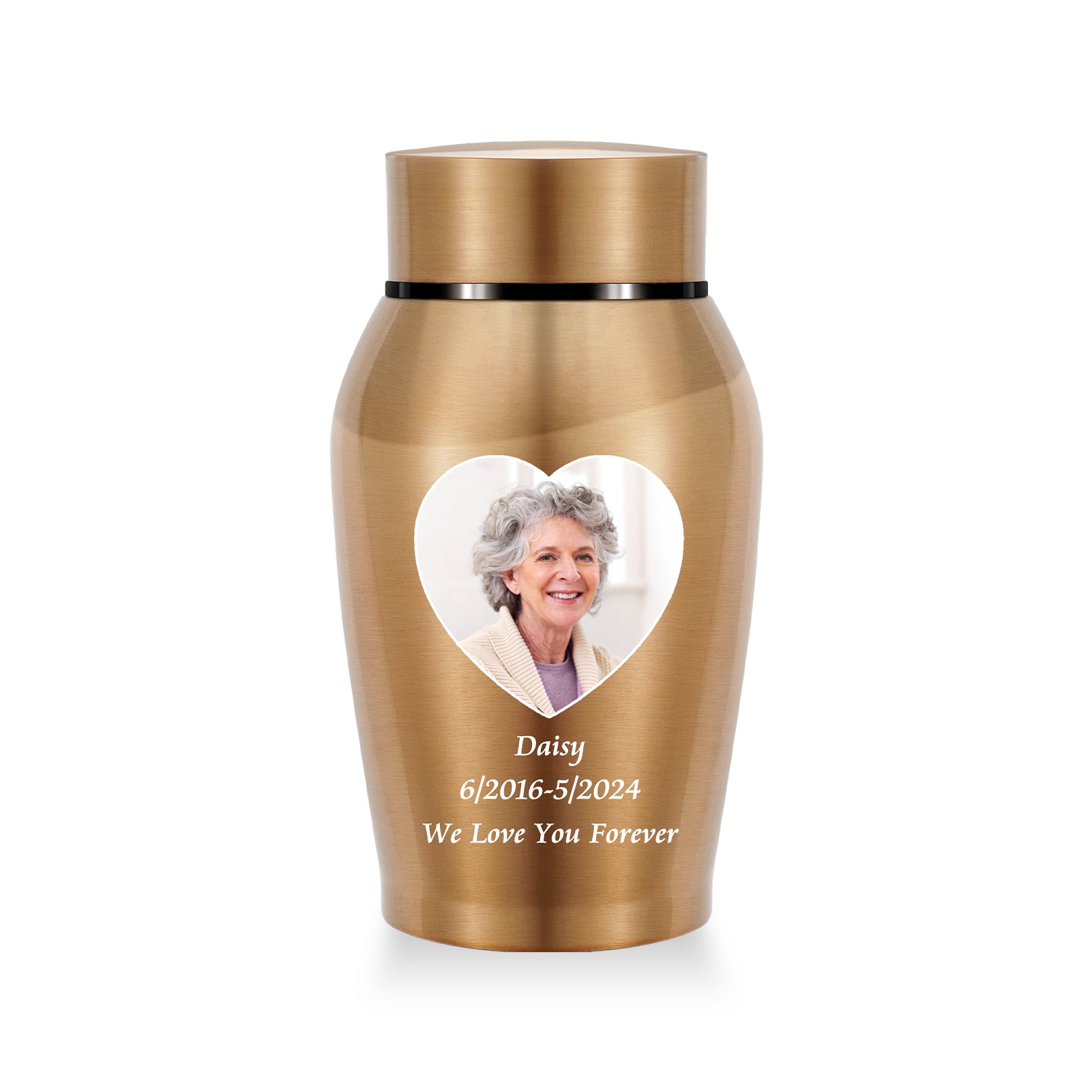 Stainless Steel Photo Personalized Urn for Human Ashes