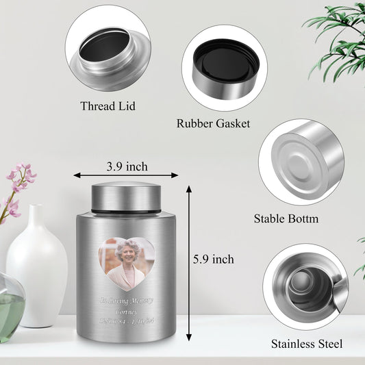 Photo Customized Stainless Steel Urn