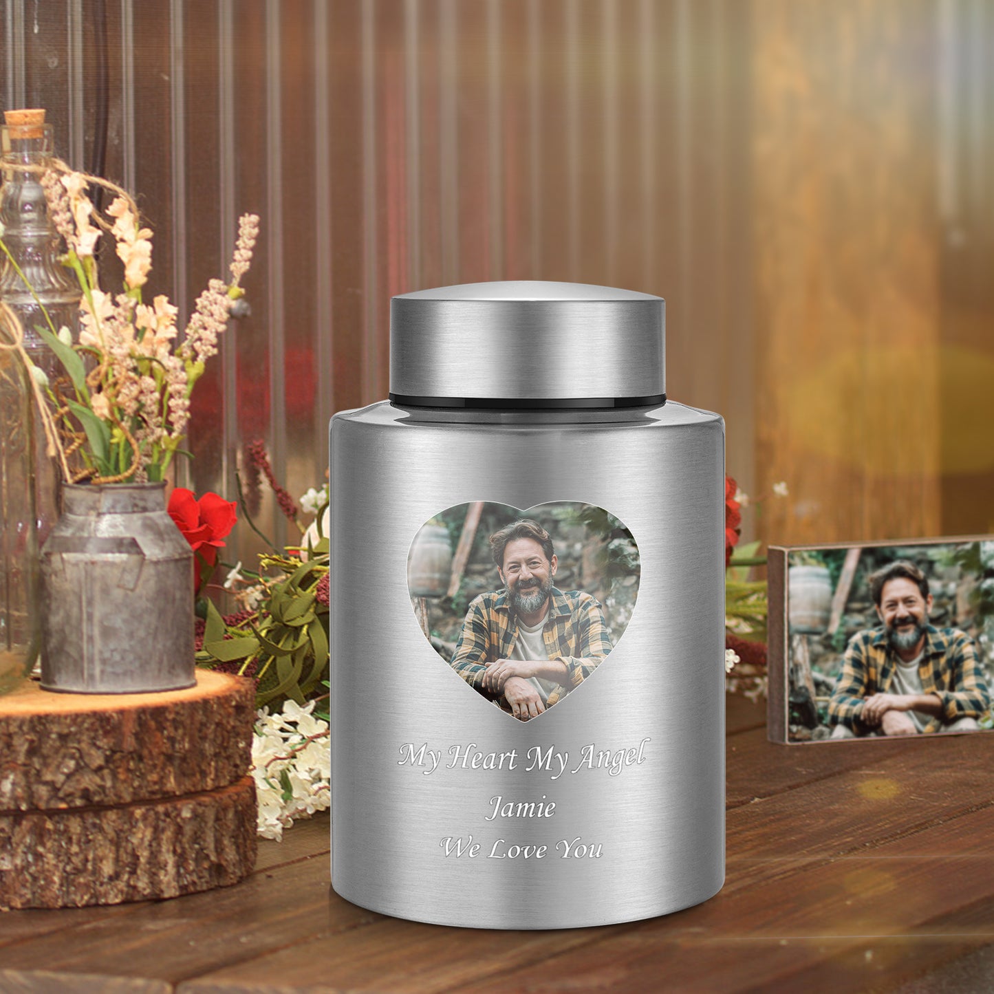 Photo Customized Stainless Steel Urn