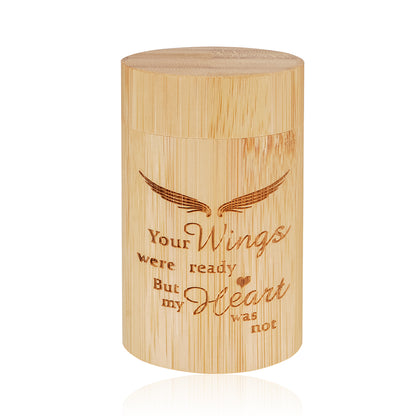 Wood Mini Keepsake Urn for Ash -Bamboo