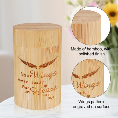 Wood Mini Keepsake Urn for Ash -Bamboo