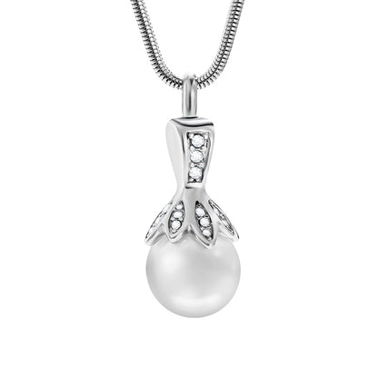 Diamond and Pearl Cremation Pendant