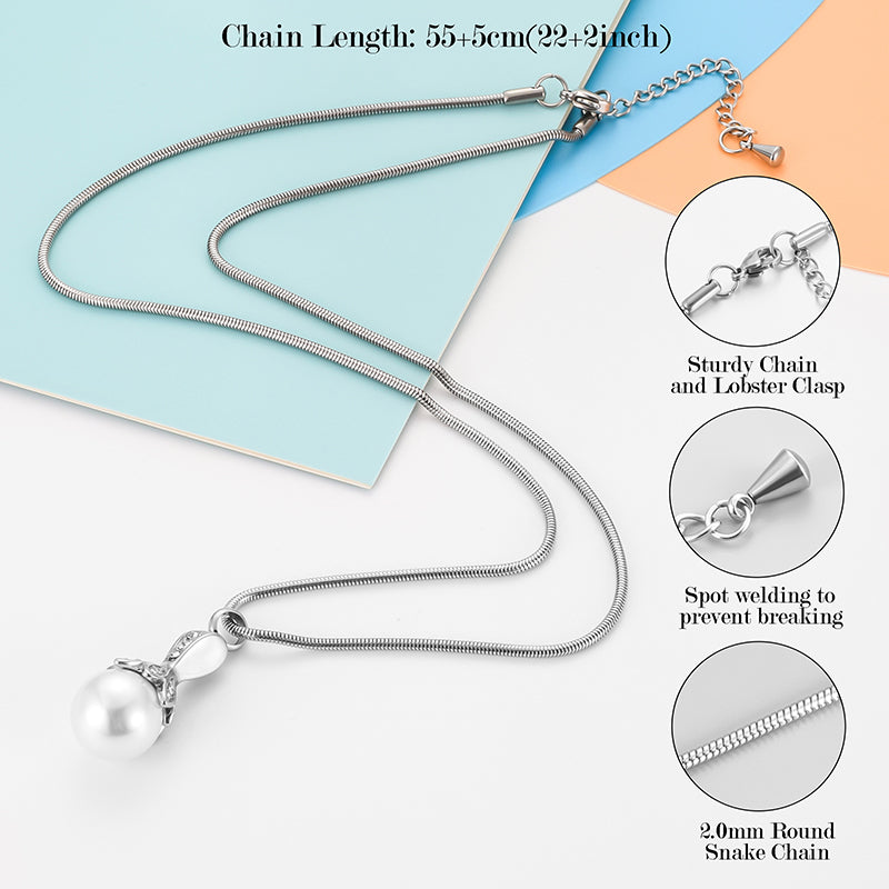 Diamond and Pearl Cremation Pendant