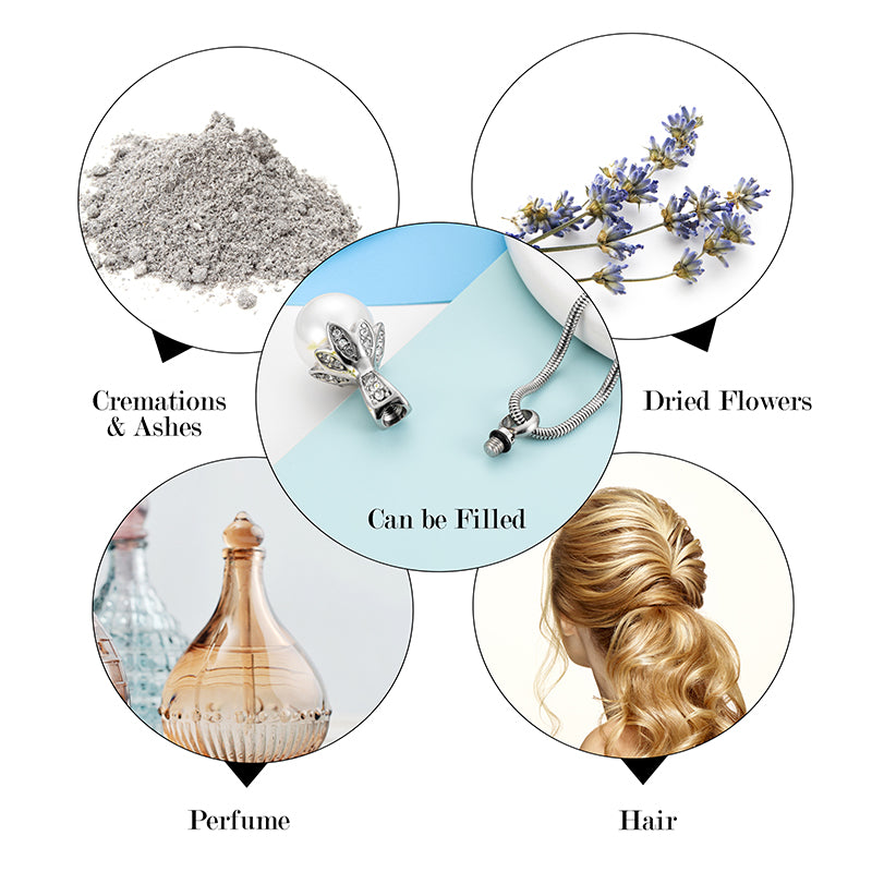 Diamond and Pearl Cremation Pendant