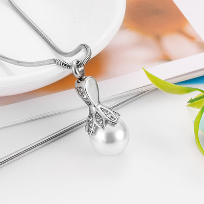 Diamond and Pearl Cremation Pendant