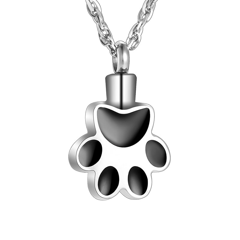 Black Paw Cremarion Pendant Necklace