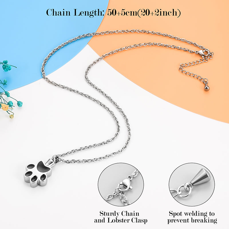 Black Paw Cremarion Pendant Necklace
