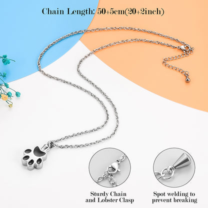 Black Paw Cremarion Pendant Necklace