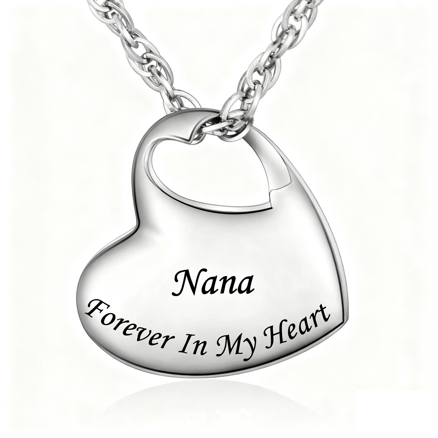 Personalized Memorial Necklaces: Heart Urns with Custom Names