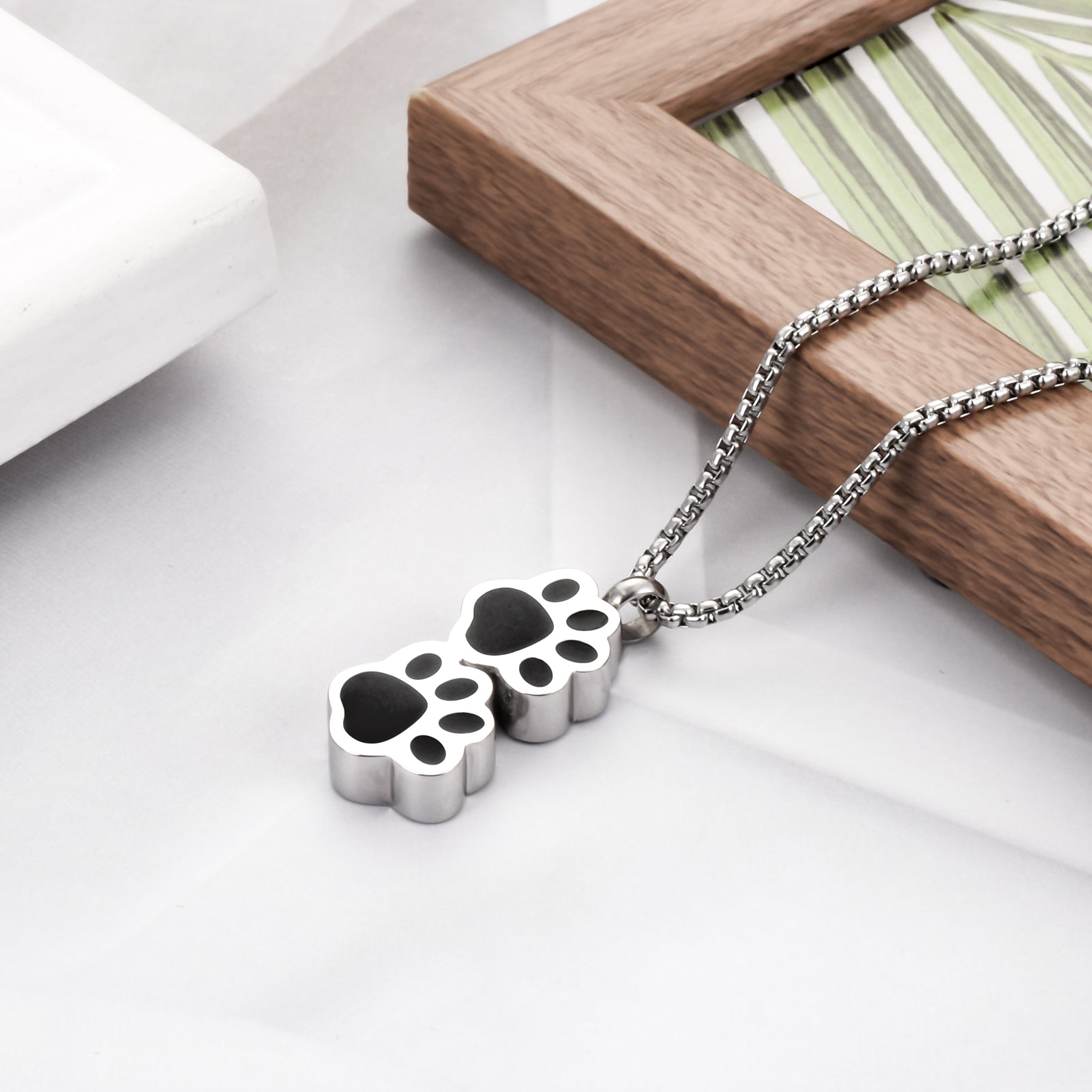 Paw Pet Cremation Urn Necklace