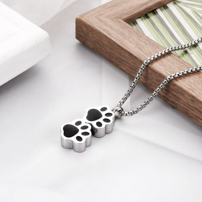 Paw Pet Cremation Urn Necklace