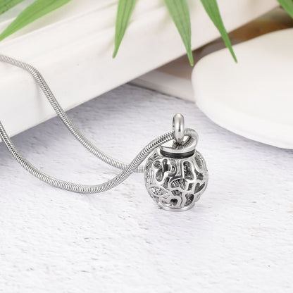 Lantern & Butterfly - Cylindrical Cremation Necklace