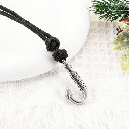 Silver Cremation Bracelet with Fish Hook