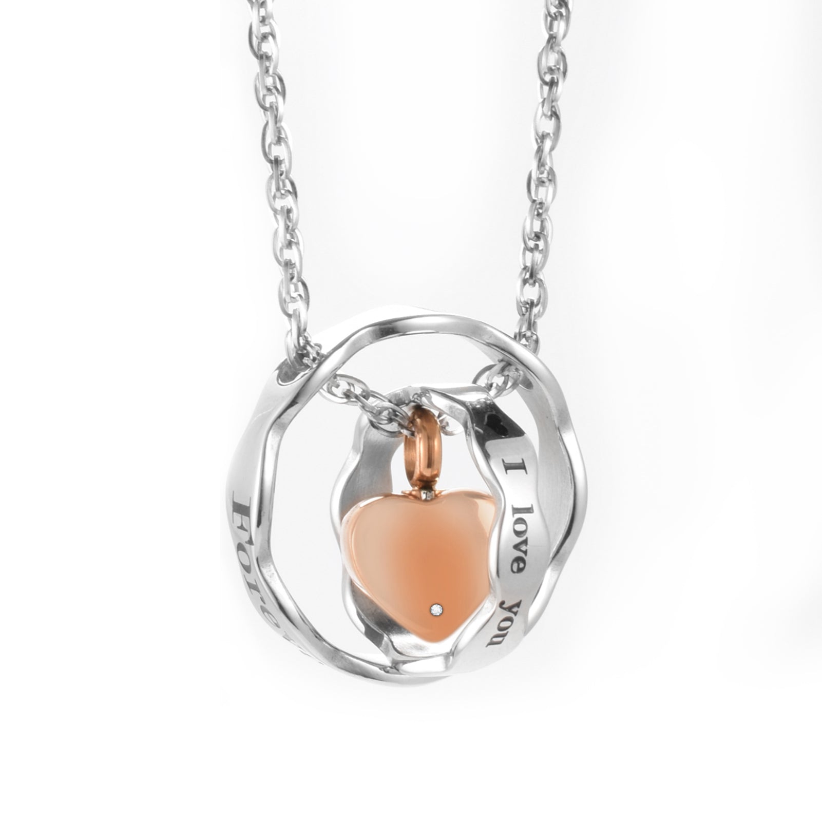 Heart Cremation Ashes Pendant Necklace