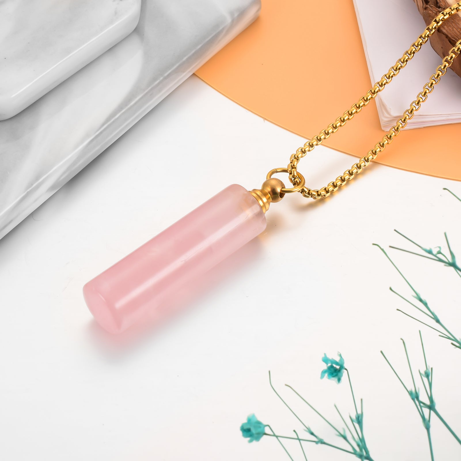 Cylindrical Cremation Pendant for Women