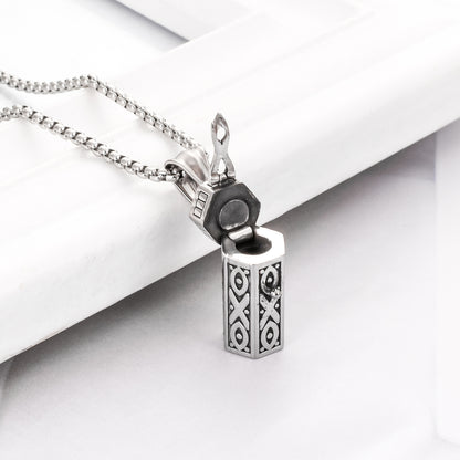 Retro Cremation Urn Pendant