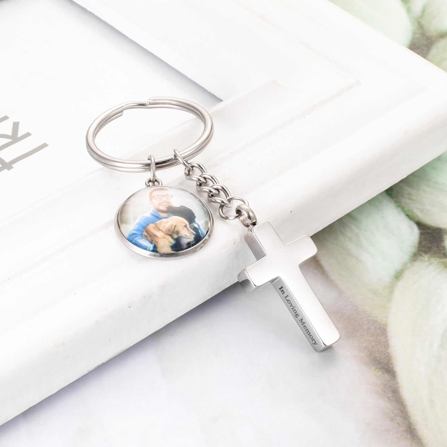 Cross Key Chain Cremation Jewelry