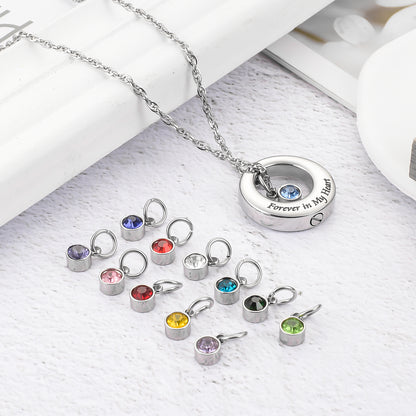 Forever in My Heart - Circle Cremation Necklace