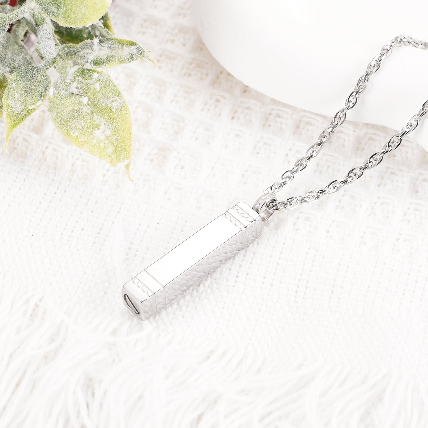 Rectangular and Bar Cremation Necklace