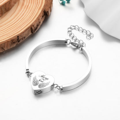 Heart Cremation Bracelet for Ashes