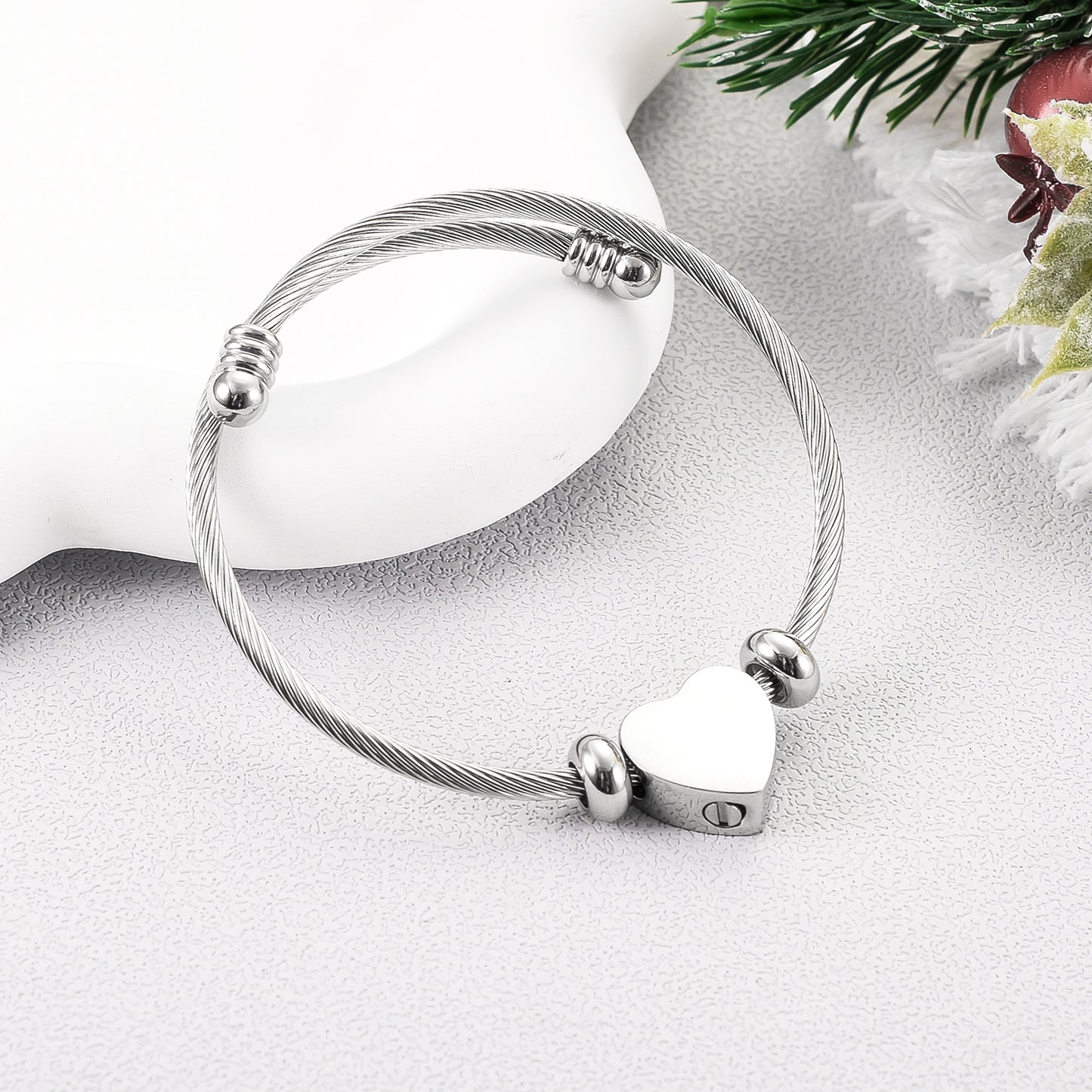 Heart and Paws Cremation Bracelet for Ashes