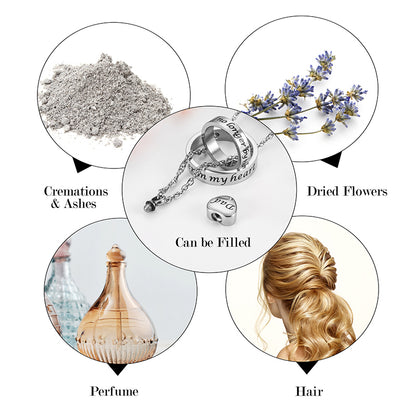 Heart Cremation Pendant Necklace for Ashes