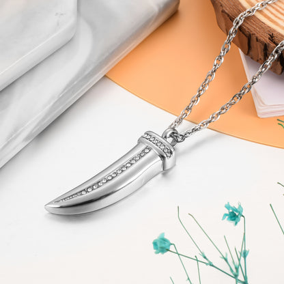 Dagger Cremation Jewelry with Zircon for Ashes