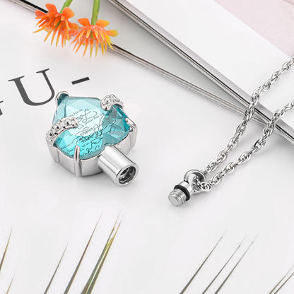 Heart Cremation Pendant Necklace for Women