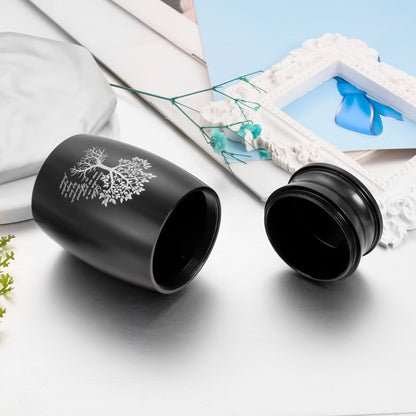 Black Cremation Urns with Tree of Life