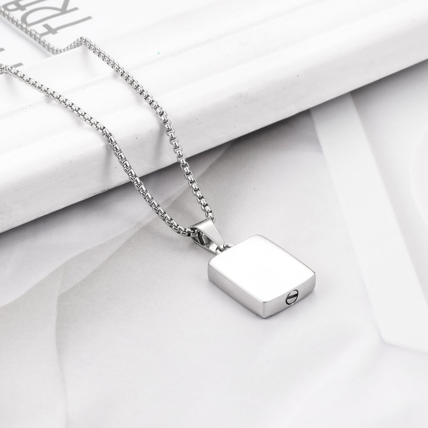 Steel A Letter Cremation Jewelry for Ashes